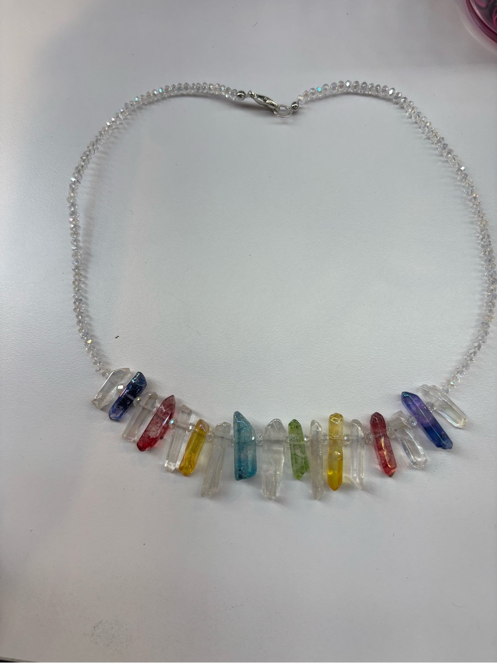 Crystal Point Multicolor Necklace - Unbranded